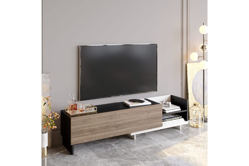 Tv-benk Zakkum 165x41 cm - Hvit - TV benk & mediabenk