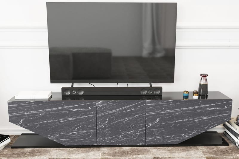 Tv-benk Zakkum 180x45 cm - Svart - TV benk & mediabenk