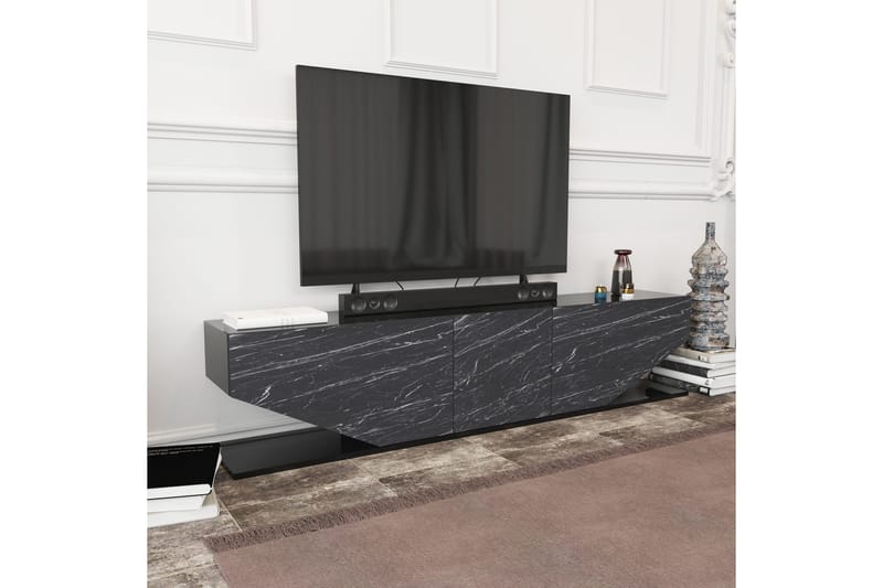 Tv-benk Zakkum 180x45 cm - Svart - TV benk & mediabenk