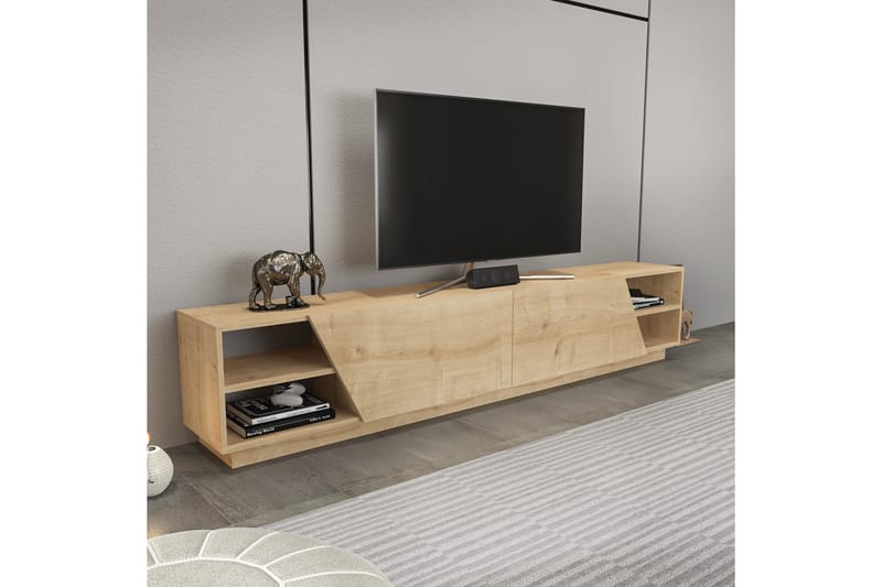Tv-benk Zakkum 240x47,4 cm - Brun - Møbler - TV- & Mediamøbler - TV benk & mediabenk