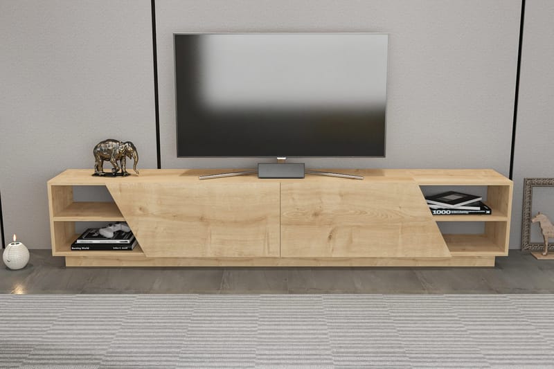 Tv-benk Zakkum 240x47,4 cm - Brun - Møbler - TV- & Mediamøbler - TV benk & mediabenk