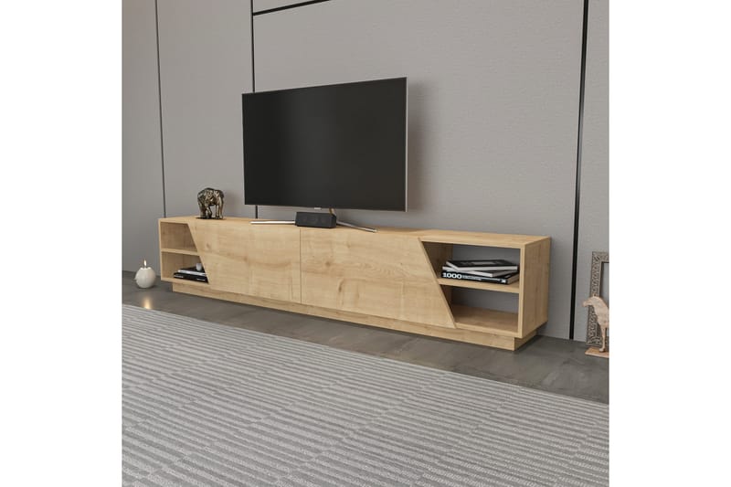 Tv-benk Zakkum 240x47,4 cm - Brun - Møbler - TV- & Mediamøbler - TV benk & mediabenk