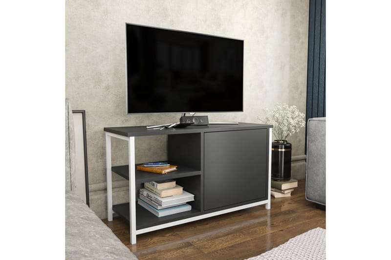 Tv-benk Zakkum 89,6x50,8 cm - Hvit - TV benk & mediabenk