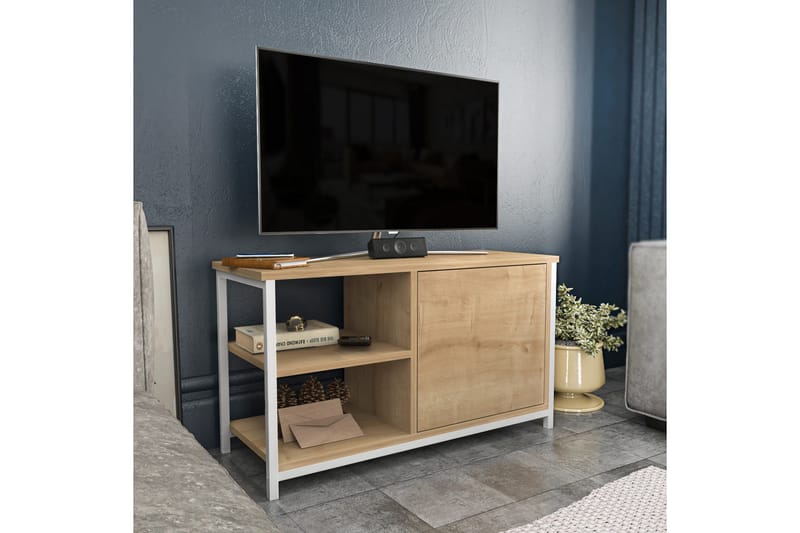 Tv-benk Zakkum 89,6x50,8 cm - Hvit - Møbler - TV- & Mediamøbler - TV benk & mediabenk