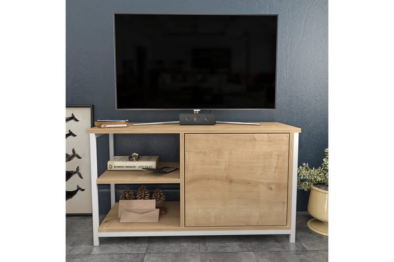 Tv-benk Zakkum 89,6x50,8 cm - Hvit - Møbler - TV- & Mediamøbler - TV benk & mediabenk