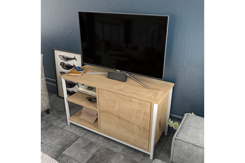Tv-benk Zakkum 89,6x50,8 cm - Hvit - Møbler - TV- & Mediamøbler - TV benk & mediabenk