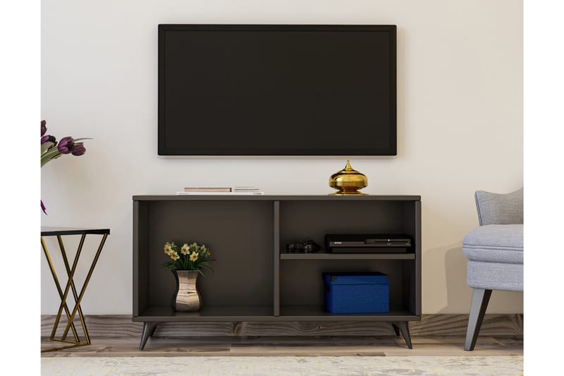 TV-Benk Pitchford 100 cm - Antrasitt - Møbler - TV- & Mediamøbler - TV benk & mediabenk