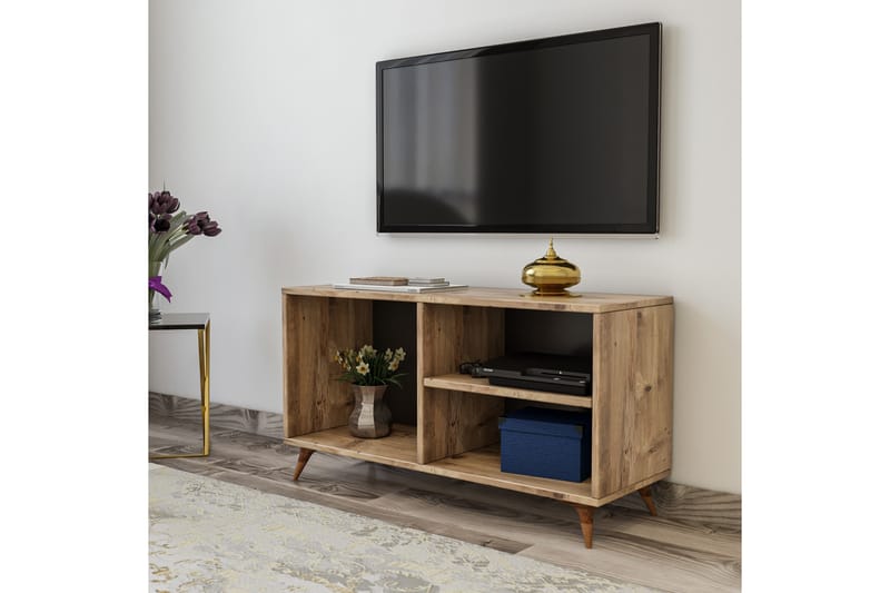 TV-Benk Pitchford 100 cm - Tre|Natur - Møbler - TV- & Mediamøbler - TV benk & mediabenk