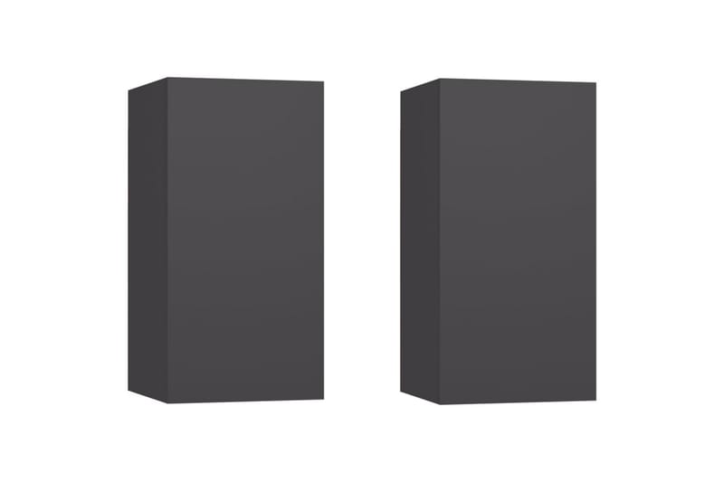 TV-benker 2 stk grå 30,5x30x60 cm sponplate - Grå - TV benk & mediabenk