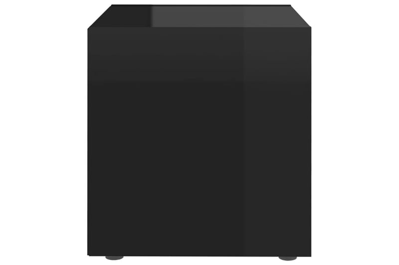 TV-benker 2 stk høyglans svart 37x35x37 cm sponplate - Svart - TV benk & mediabenk