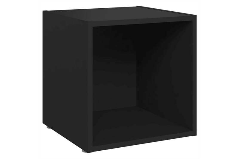 TV-benker 4 stk svart 37x35x37 cm sponplate - Svart - TV benk & mediabenk