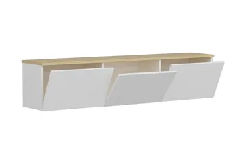 TV Stand 160 cm Hvit/Eik - Hvit/Natur - Møbler - TV- & Mediamøbler - TV benk & mediabenk