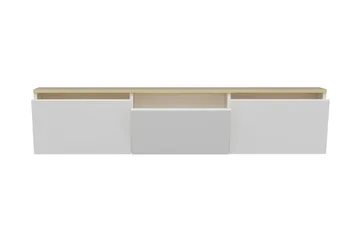 TV Stand 160 cm Hvit/Eik - Hvit/Natur - Møbler - TV- & Mediamøbler - TV benk & mediabenk