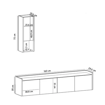 TV Stand Homitis - Møbler - TV- & Mediamøbler - TV benk & mediabenk