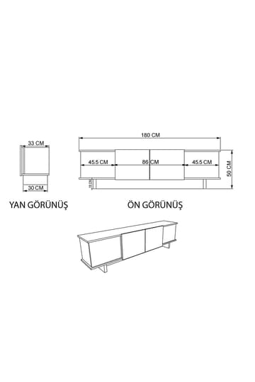 TV Stand Homitis - Møbler - TV- & Mediamøbler - TV benk & mediabenk