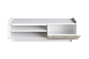 Ulica Tv-benk 140 cm Dør + 3 Hyller - Hvit - Møbler - TV- & Mediamøbler - TV benk & mediabenk