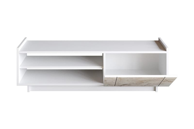 Ulica Tv-benk 140 cm Dør + 3 Hyller - Hvit - Møbler - TV- & Mediamøbler - TV benk & mediabenk