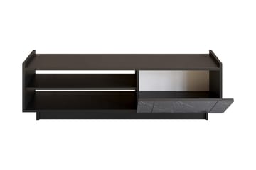Ulica TV-benk 140 cm Dør + 3 hyller - Svart - Møbler - TV- & Mediamøbler - TV benk & mediabenk