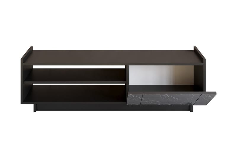 Ulica TV-benk 140 cm Dør + 3 hyller - Svart - Møbler - TV- & Mediamøbler - TV benk & mediabenk