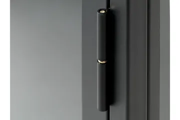 Umbri Gulvstående TV-benk 132 cm med Oppbevaring i Metall og Glass - Svart - Møbler - TV- & Mediamøbler - TV benk & mediabenk