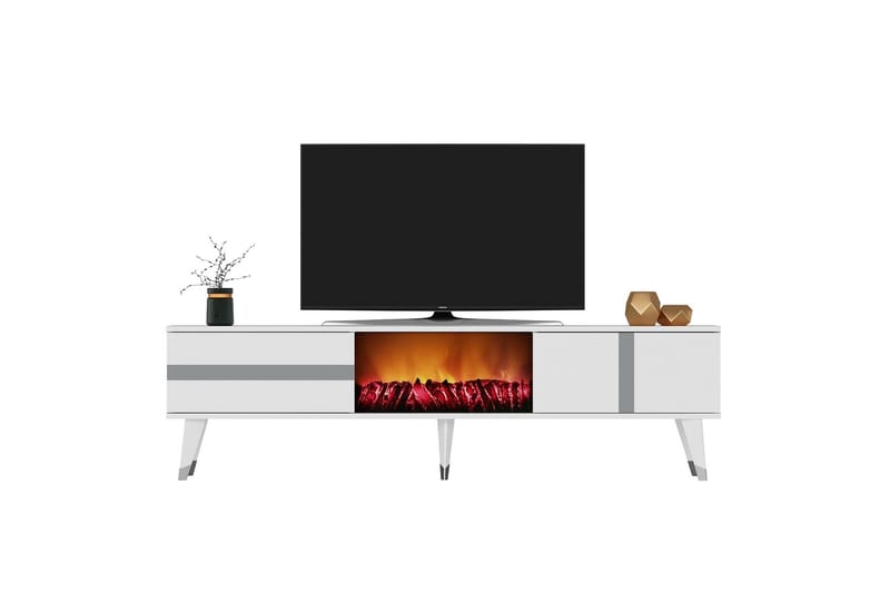 Vania TV-benk 150 cm - Sølv - Møbler - TV- & Mediamøbler - TV benk & mediabenk
