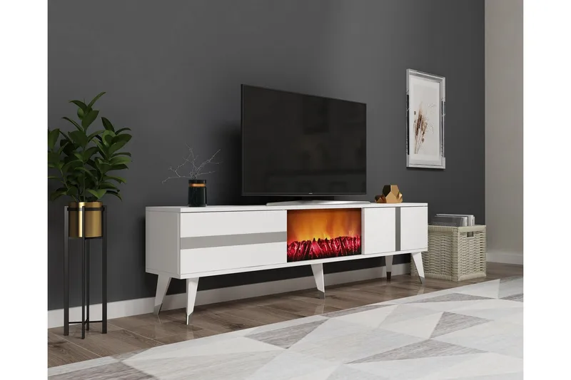 Vania TV-benk 150 cm - Sølv - Møbler - TV- & Mediamøbler - TV benk & mediabenk