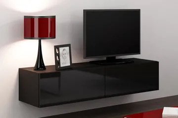 Vasil Tv-benk 140 cm - Svart - Møbler - TV- & Mediamøbler - TV benk & mediabenk