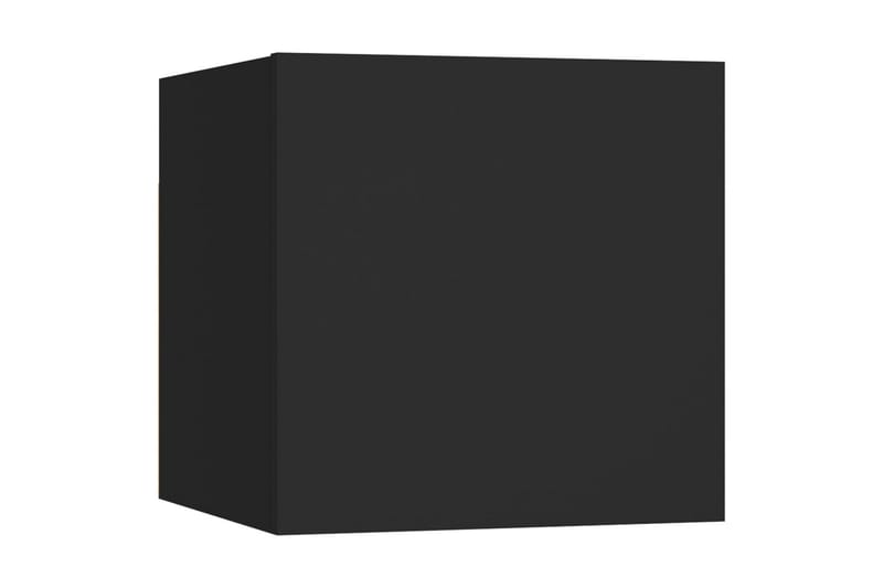 Vegghengte TV-benker 2 stk svart 30,5x30x30 cm - Svart - TV benk & mediabenk