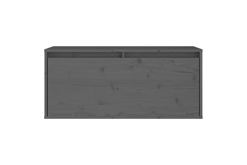 Veggskap grå 80x30x35 cm heltre furu - Grå - TV benk & mediabenk
