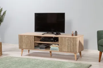 Vellavie TV-benk 140 cm Panel - Brun - Møbler - TV- & Mediamøbler - TV benk & mediabenk