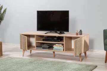 Vellavie TV-benk 140 cm Panel - Brun - Møbler - TV- & Mediamøbler - TV benk & mediabenk