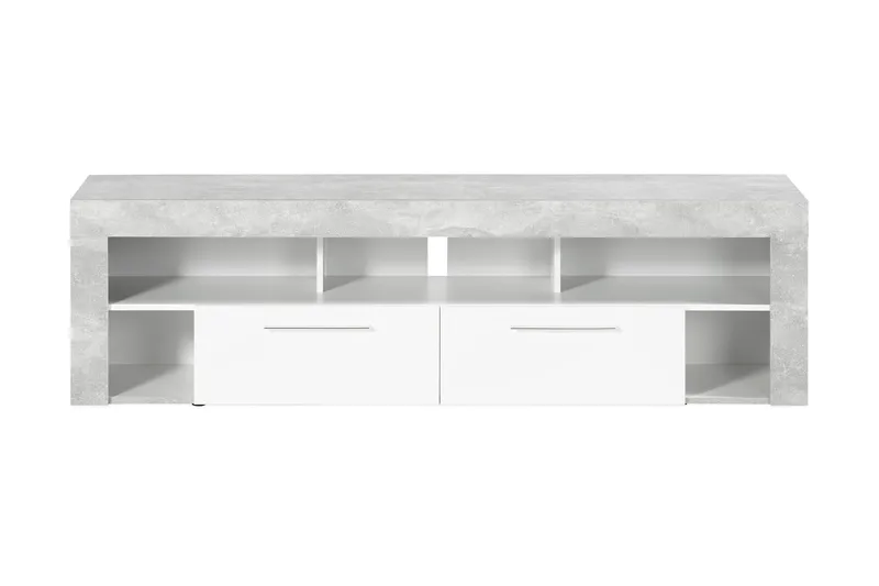Vibio TV-benk 180 cm - Hvit/Betong - Møbler - TV- & Mediamøbler - TV benk & mediabenk