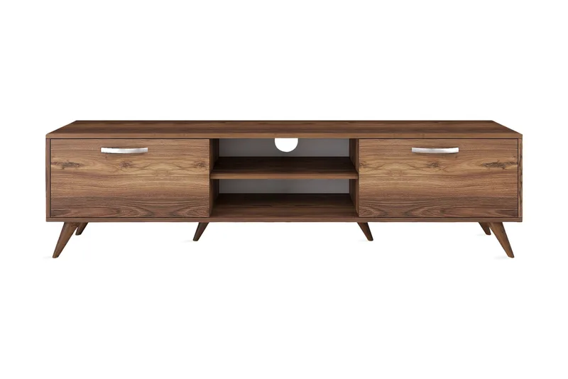 Virkesbo TV-benk med Oppbevaring 180 cm, Valnøtt / Brun / Rustikk