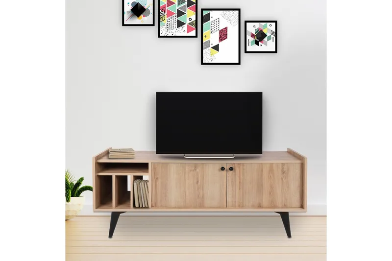 Winskill TV-benk 150 cm - Natur / Svart - Møbler - TV- & Mediamøbler - TV benk & mediabenk