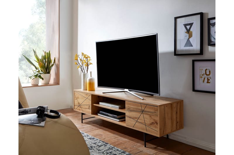 Tv-benk Mexus 45x160 cm Rektangulær - Brun - TV benk & mediabenk