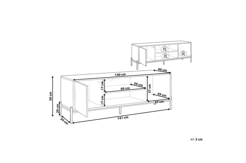 TV-benk Moines - Møbler - TV- & Mediamøbler - TV benk & mediabenk