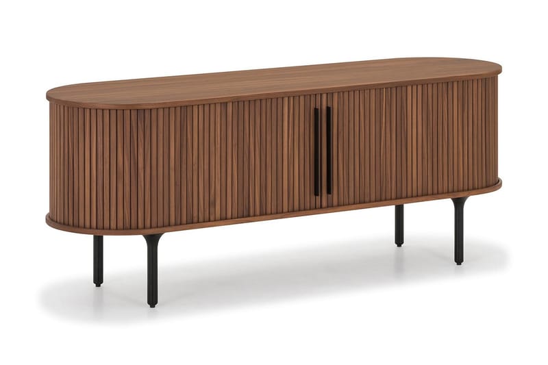 TV-benk Neandir 150x45 cm Massiv Valnøtt - Brun - TV benk & mediabenk