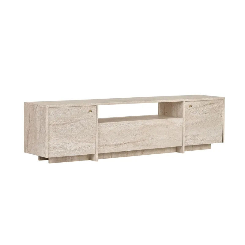 TV-benk Nordure Alvar (180 x 46 x 35 cm) Travertin - Travertin - Møbler - TV- & Mediamøbler - TV benk & mediabenk