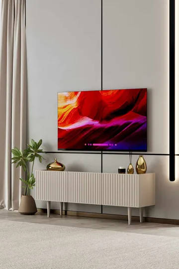TV-benk Nordure Capella (120 x 50 x 29 cm) Sandstein - Sandstein - Møbler - TV- & Mediamøbler - TV benk & mediabenk