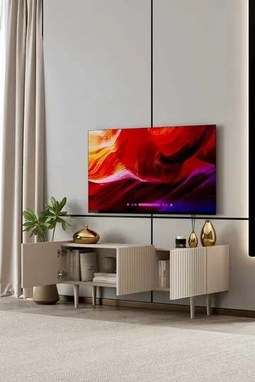 TV-benk Nordure Capella (120 x 50 x 29 cm) Sandstein - Sandstein - Møbler - TV- & Mediamøbler - TV benk & mediabenk