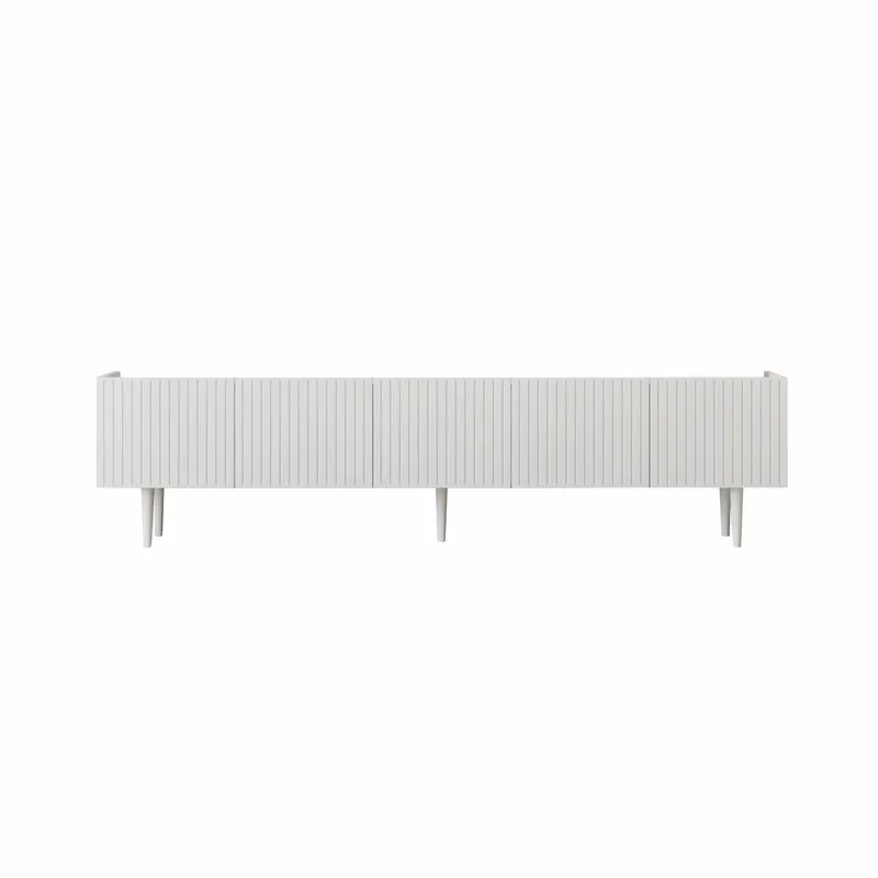 TV-benk Nordure Capella (180 x 50 x 29 cm) Hvit - Hvit - Møbler - TV- & Mediamøbler - TV benk & mediabenk