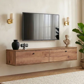 TV-benk Nordure Ligne (140 x 25 x 25 cm) Atlantic Pine - Atlantic Pine - Møbler - TV- & Mediamøbler - TV-hylle