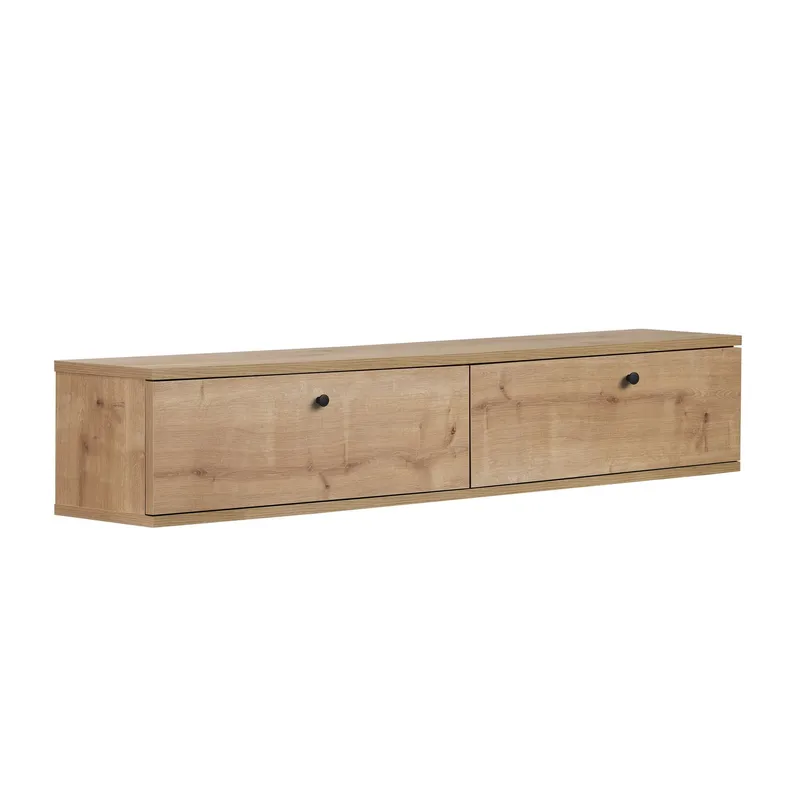 TV-benk Nordure Ligne (140 x 25 x 25 cm) Sapphire Oak - Sapphire Oak - Møbler - TV- & Mediamøbler - TV-hylle