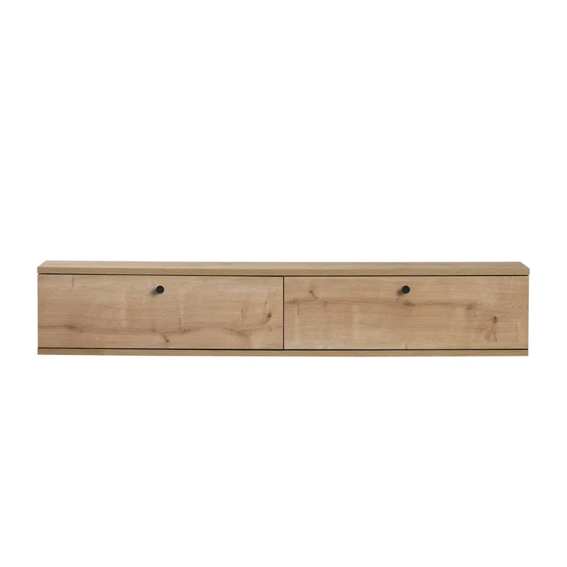 TV-benk Nordure Ligne (140 x 25 x 25 cm) Sapphire Oak - Sapphire Oak - Møbler - TV- & Mediamøbler - TV-hylle