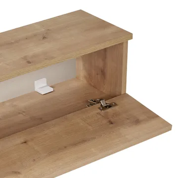 TV-benk Nordure Ligne (140 x 25 x 25 cm) Sapphire Oak - Sapphire Oak - Møbler - TV- & Mediamøbler - TV-hylle