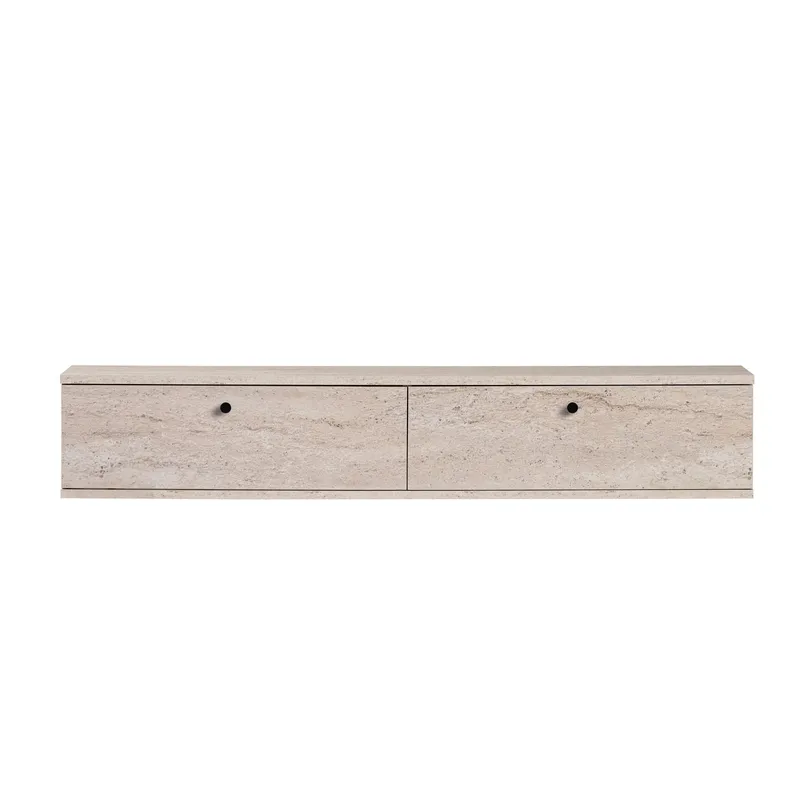 TV-benk Nordure Ligne (140 x 25 x 25 cm) Travertin - Travertin - Møbler - TV- & Mediamøbler - TV-hylle