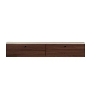 TV-benk Nordure Ligne (140 x 25 x 25 cm) Travertin valnøtt - Travertin og valnøtt - Møbler - TV- & Mediamøbler - TV-hylle