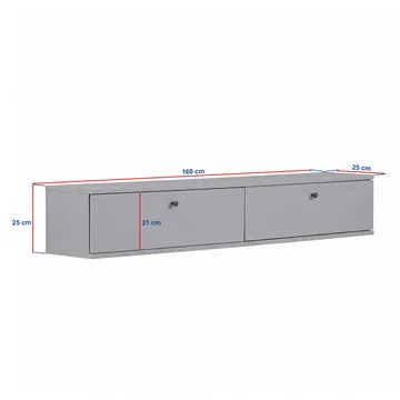 TV-benk Nordure Ligne (160 x 25 x 25 cm) Atlantic Pine - Atlantic Pine - Møbler - TV- & Mediamøbler - TV-hylle