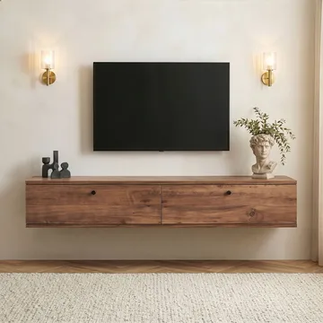 TV-benk Nordure Ligne (160 x 25 x 25 cm) Atlantic Pine - Atlantic Pine - Møbler - TV- & Mediamøbler - TV-hylle