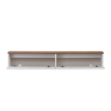 TV-benk Nordure Ligne (160 x 25 x 25 cm) Atlantisk furu hvit - Atlantic Pine og hvit - Møbler - TV- & Mediamøbler - TV-hylle